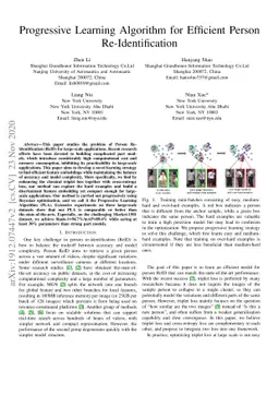 Progressive Learning Algorithm for Efficient Person Re-Identification