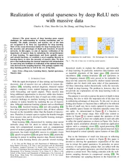 Realization of spatial sparseness by deep ReLU nets with massive data