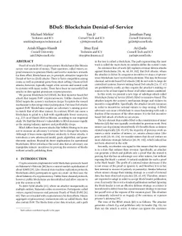 BDoS: Blockchain Denial of Service