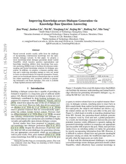 Improving Knowledge-aware Dialogue Generation via Knowledge Base
  Question Answering
