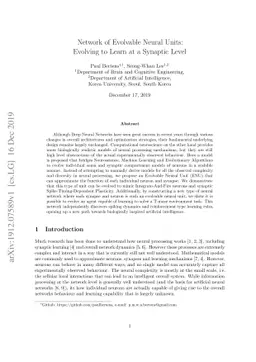 Network of Evolvable Neural Units: Evolving to Learn at a Synaptic Level