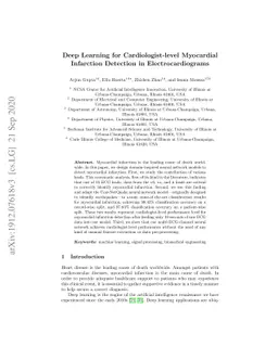 Deep Learning for Cardiologist-level Myocardial Infarction Detection in
  Electrocardiograms