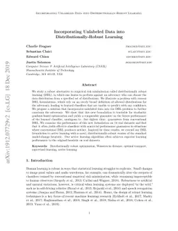Incorporating Unlabeled Data into Distributionally Robust Learning