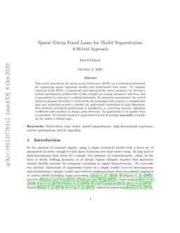 Sparse Group Fused Lasso for Model Segmentation