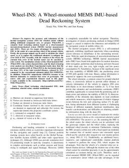 Wheel-INS: A Wheel-mounted MEMS IMU-based Dead Reckoning System