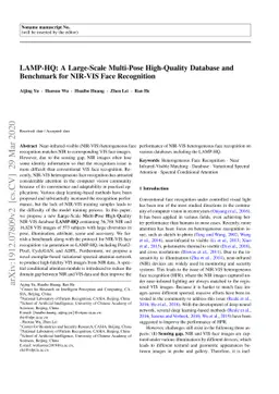 LAMP-HQ: A Large-Scale Multi-Pose High-Quality Database and Benchmark
  for NIR-VIS Face Recognition