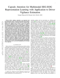 Capsule Attention for Multimodal EEG-EOG Representation Learning with
  Application to Driver Vigilance Estimation