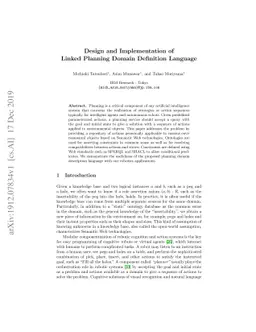 Design and Implementation of Linked Planning Domain Definition Language
