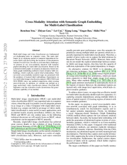 Cross-Modality Attention with Semantic Graph Embedding for Multi-Label
  Classification