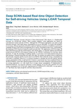 Deep SCNN-based Real-time Object Detection for Self-driving Vehicles
  Using LiDAR Temporal Data