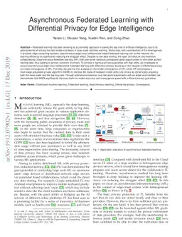 Asynchronous Federated Learning with Differential Privacy for Edge
  Intelligence