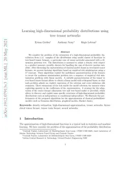 Learning high-dimensional probability distributions using tree tensor
  networks