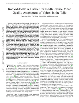 KonVid-150k: A Dataset for No-Reference Video Quality Assessment of
  Videos in-the-Wild