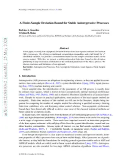 A Finite-Sample Deviation Bound for Stable Autoregressive Processes