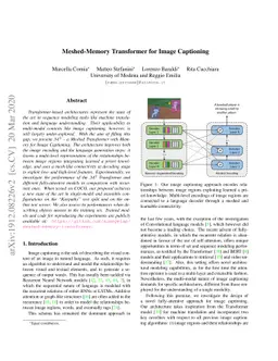 Meshed-Memory Transformer for Image Captioning