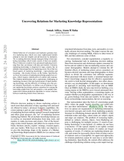 Uncovering Relations for Marketing Knowledge Representation