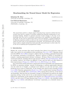 Benchmarking the Neural Linear Model for Regression
