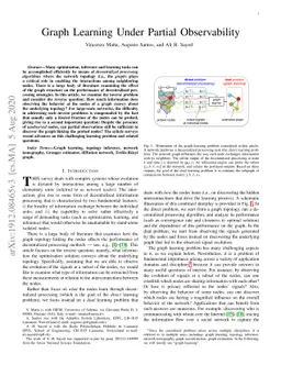 Graph Learning Under Partial Observability
