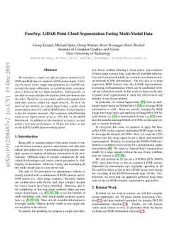FuseSeg: LiDAR Point Cloud Segmentation Fusing Multi-Modal Data