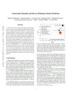 Contextually Plausible and Diverse 3D Human Motion Prediction
