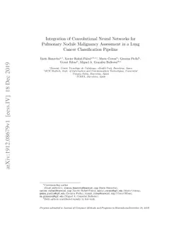 Integration of Convolutional Neural Networks for Pulmonary Nodule
  Malignancy Assessment in a Lung Cancer Classification Pipeline