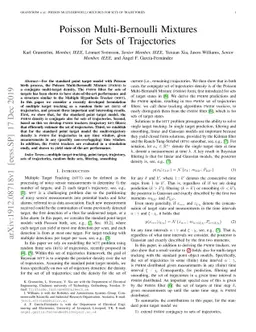 Poisson Multi-Bernoulli Mixtures for Sets of Trajectories