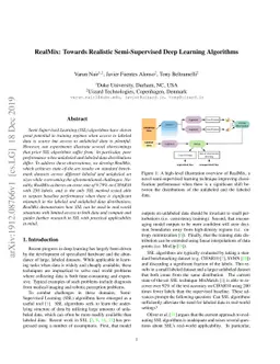 RealMix: Towards Realistic Semi-Supervised Deep Learning Algorithms