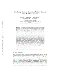 Simulating Content Consistent Vehicle Datasets with Attribute Descent