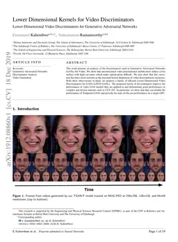 Lower Dimensional Kernels for Video Discriminators