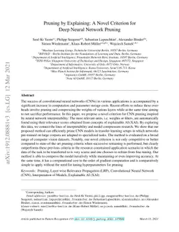 Pruning by Explaining: A Novel Criterion for Deep Neural Network Pruning