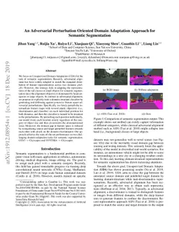 An Adversarial Perturbation Oriented Domain Adaptation Approach for
  Semantic Segmentation