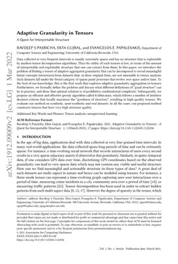 Adaptive Granularity in Tensors: A Quest for Interpretable Structure