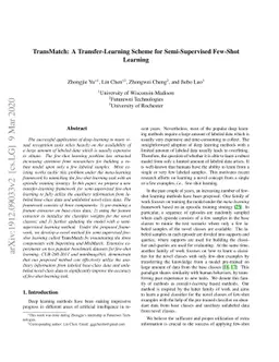 TransMatch: A Transfer-Learning Scheme for Semi-Supervised Few-Shot
  Learning