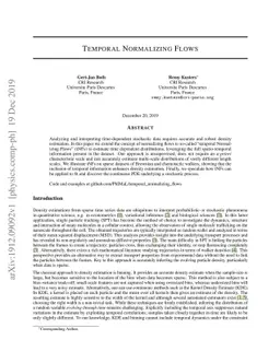 Temporal Normalizing Flows