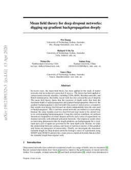 Mean field theory for deep dropout networks: digging up gradient
  backpropagation deeply