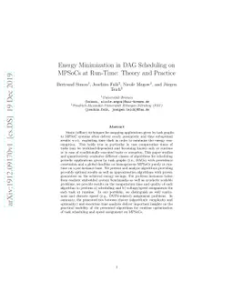 Energy Minimization in DAG Scheduling on MPSoCs at Run-Time: Theory and
  Practice