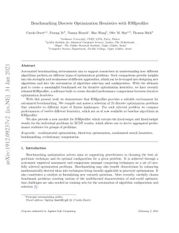 Benchmarking Discrete Optimization Heuristics with IOHprofiler