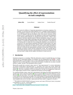 Quantifying the effect of representations on task complexity