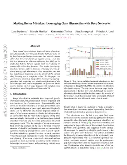 Making Better Mistakes: Leveraging Class Hierarchies with Deep Networks