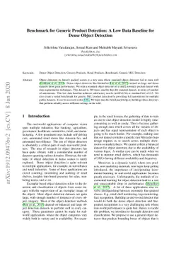 Benchmark for Generic Product Detection: A Low Data Baseline for Dense
  Object Detection