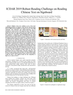 ICDAR 2019 Robust Reading Challenge on Reading Chinese Text on Signboard