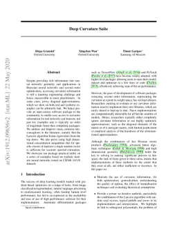 Deep Curvature Suite