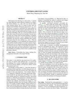 Controllable Face Aging