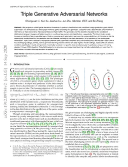 Triple Generative Adversarial Networks