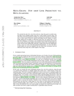 Meta-Graph: Few Shot Link Prediction via Meta Learning