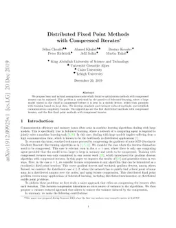 Distributed Fixed Point Methods with Compressed Iterates