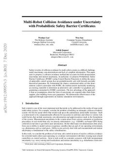 Multi-Robot Collision Avoidance under Uncertainty with Probabilistic
  Safety Barrier Certificates