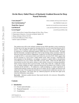 On the Heavy-Tailed Theory of Stochastic Gradient Descent for Deep
  Neural Networks