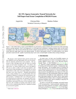 SG-NN: Sparse Generative Neural Networks for Self-Supervised Scene
  Completion of RGB-D Scans