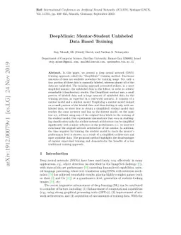 DeepMimic: Mentor-Student Unlabeled Data Based Training